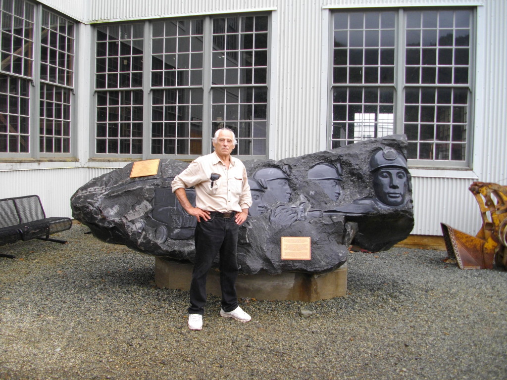 BC Museum of Mining - black granite monument - Valeri Sokolovski
