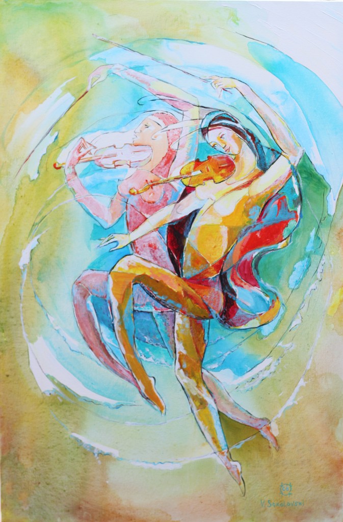 Duet - acrylic on canvas, 36x24 - Valeri Sokolovski