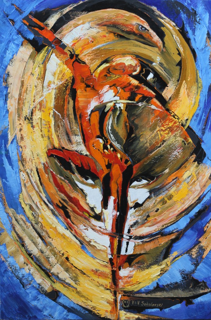 Eagle Dance - Oil on canvas, 36x24 - Valeri Sokolovski
