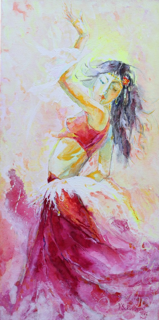 Gypsy - Acrylic on canvas, 24 x12 - Valeri Sokolovski