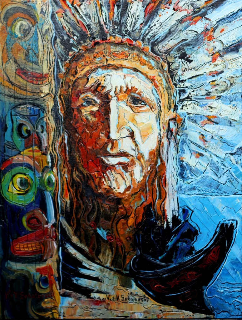 Haida - Oil on canvas, 20x16 - Valeri Sokolovski