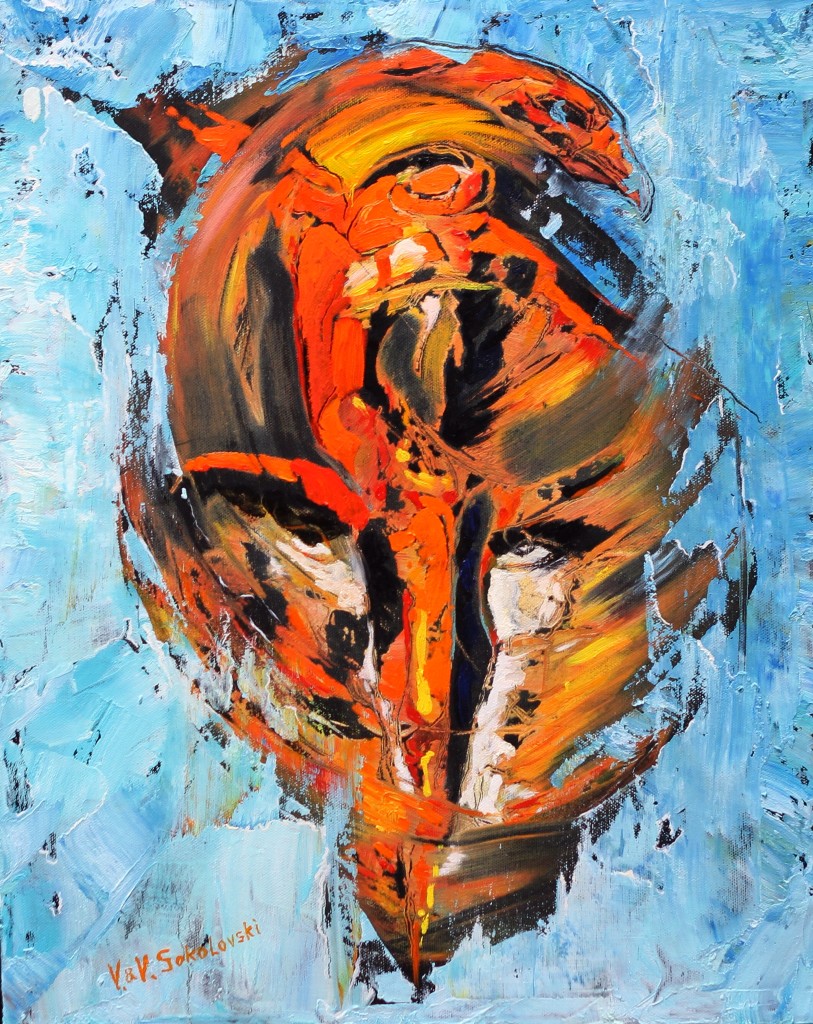 Mask - Oil on canvas, 20x16 - Valeri Sokolovski
