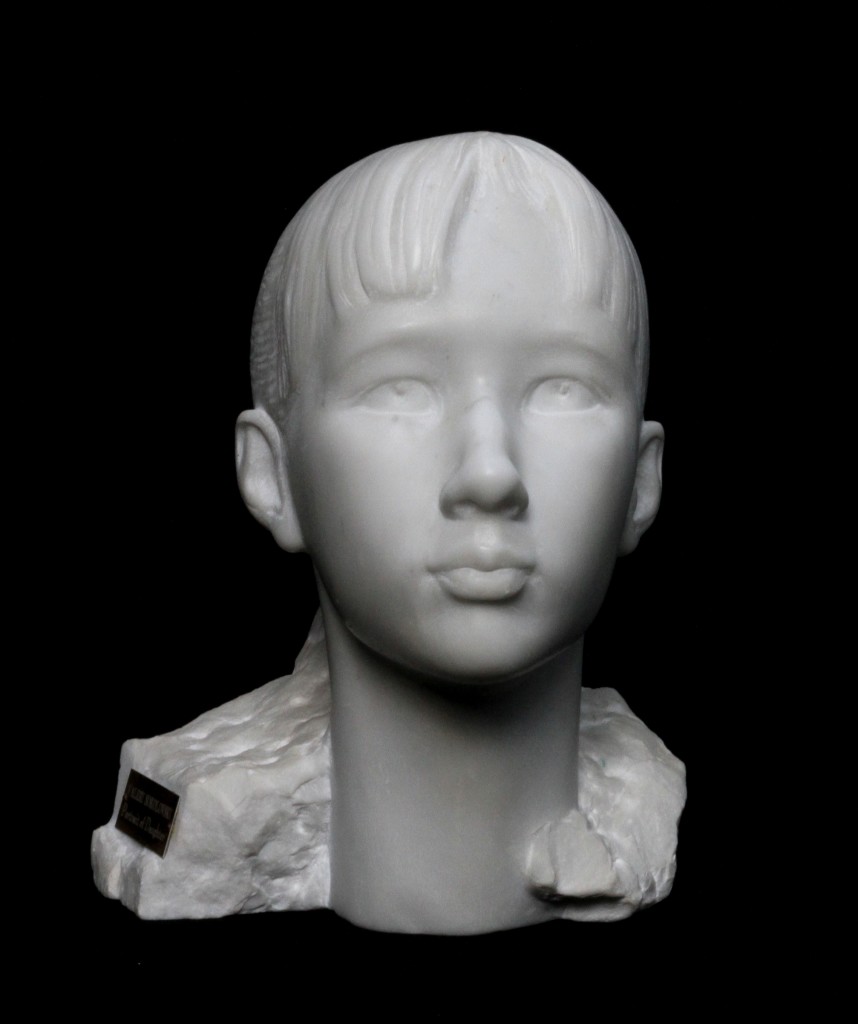 Portrait of Daughter - Italian carrera marble - 13 inches - Valeri Sokolovski