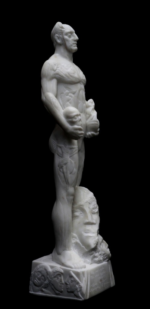 Allegory of Sculpture - Italian carrera marble  - 25 inches - Valeri Sokolovski