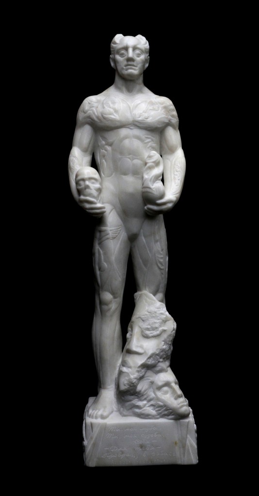 Allegory of Sculpture - Italian carrera marble - 25inches - Valeri Sokolovski