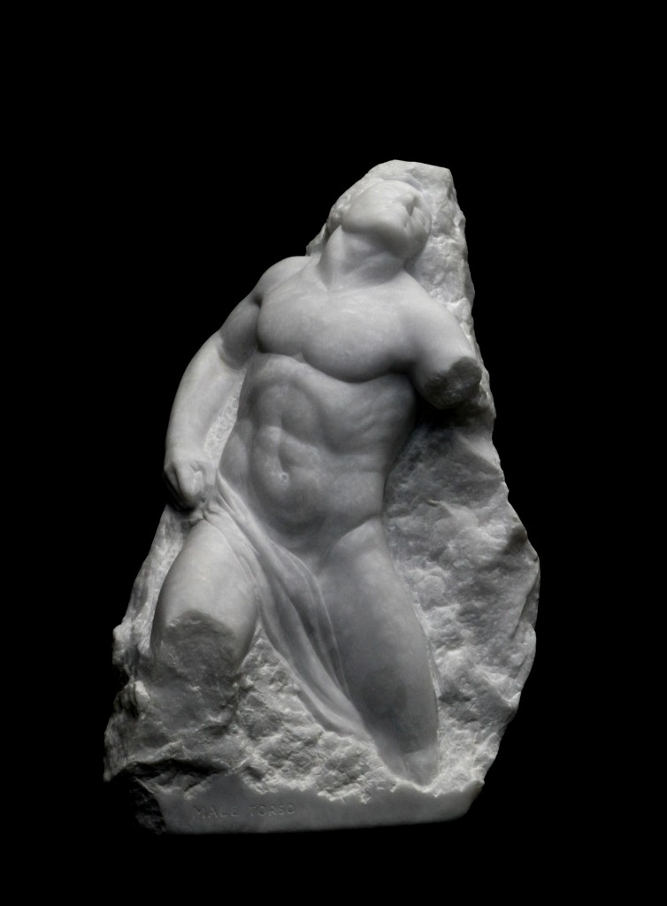 Male Torso - Italian carrera marble - 24 inches - Valeri Sokolovski
